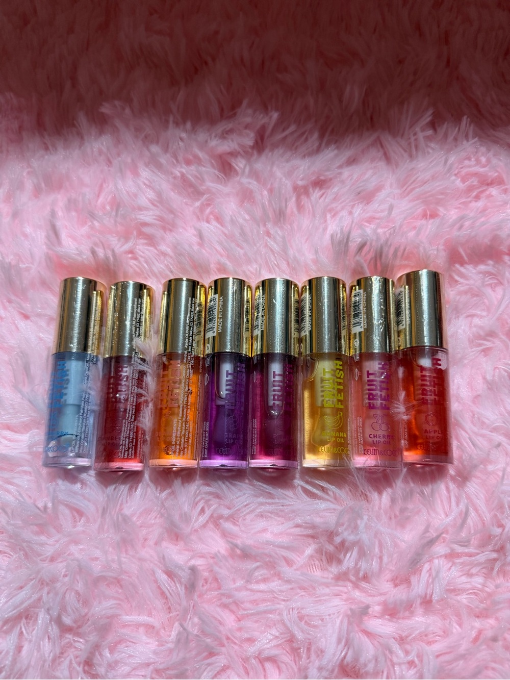 Hydrating Tinted Lip Oils – Assorted Fruit Shades 8pcs